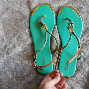 Teal sandals
